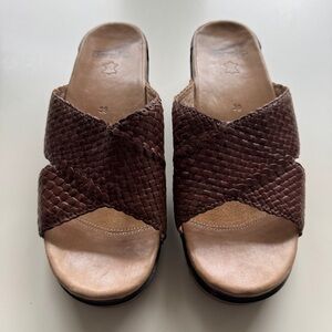 Dansko Stylish Brown Leather Mules